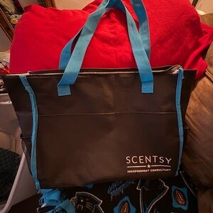 Scentsy Black Bag with Blue Handles